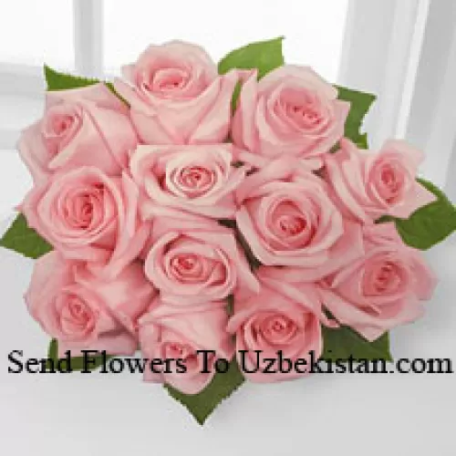 Bouquet aus 11 rosa Rosen